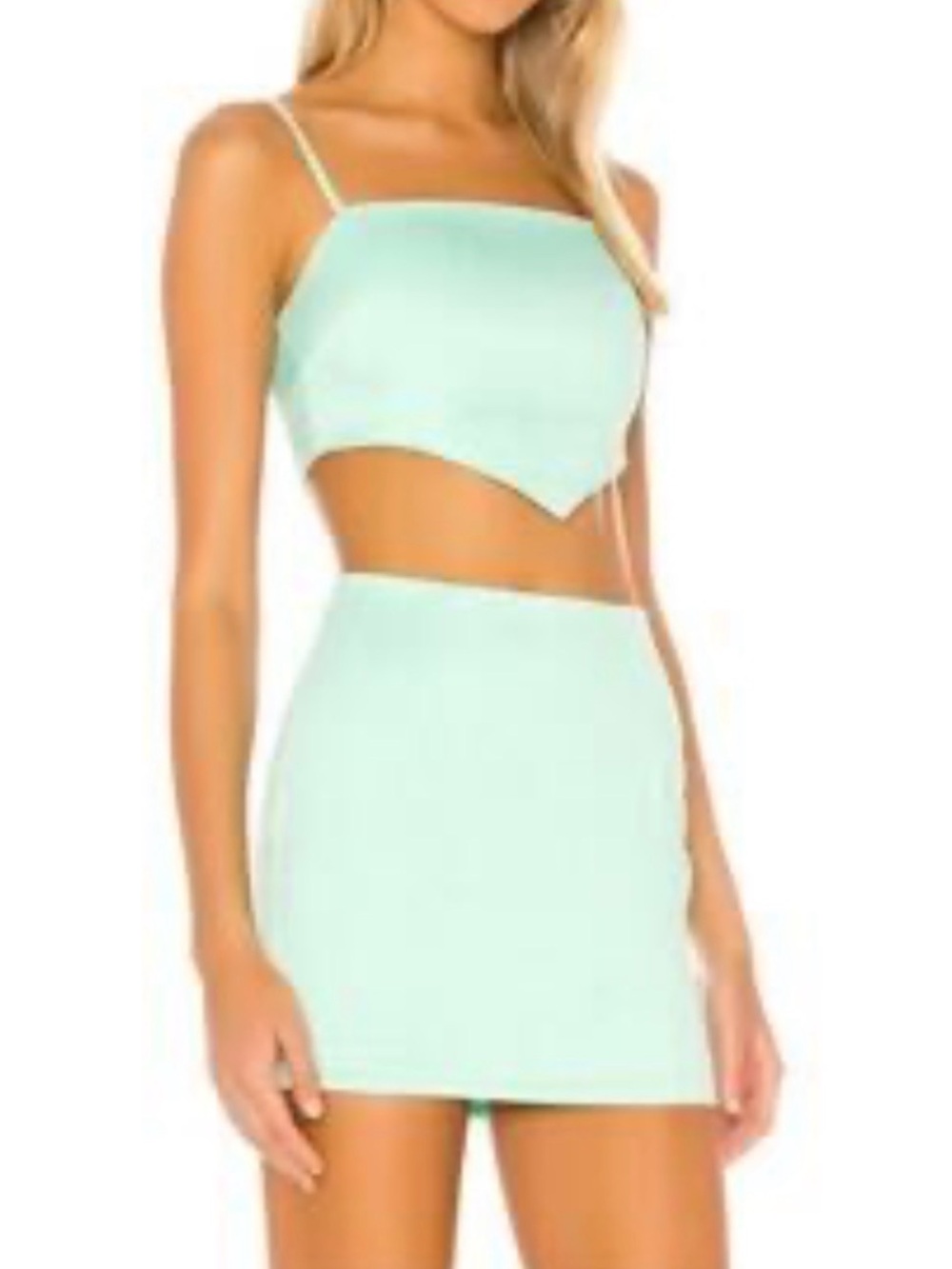 superdown Mint Green Two-Piece Mini Dress